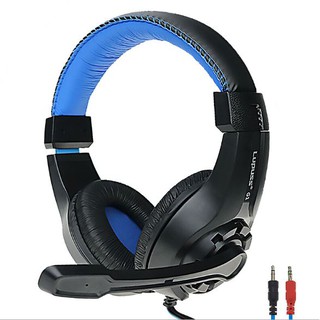 Tai Nghe Chụp Tai Lupuss Có Mic - Tai Nghe Chơi Game Pubg, Ros Cho PC, Mobile, Ipad, Học Tiếng Anh(Mầu Xanh Đen)