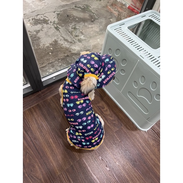Set áo ba lổ kèm nón cho chó mèo