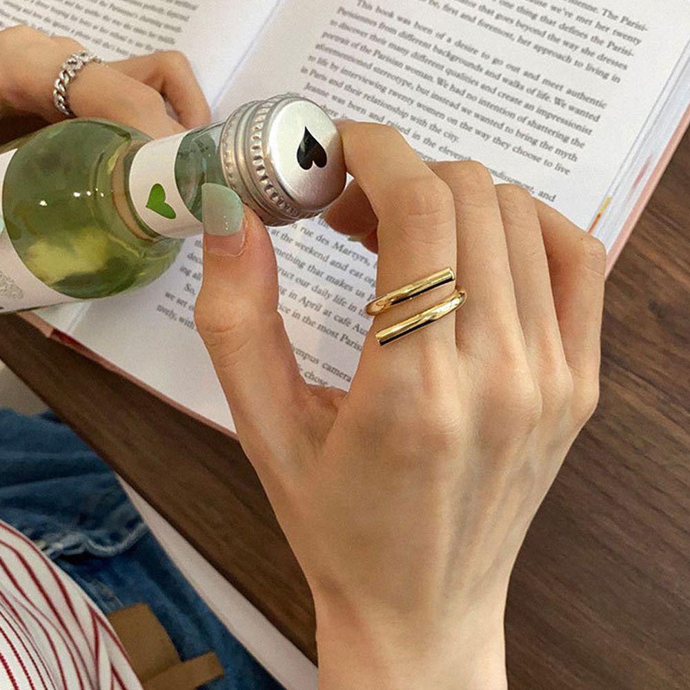 Nhẫn Hở Bằng Kim Loại Tùy Chỉnh Thiết Kế Tinh Tế Thời Trang Cho Nam Và Nữ