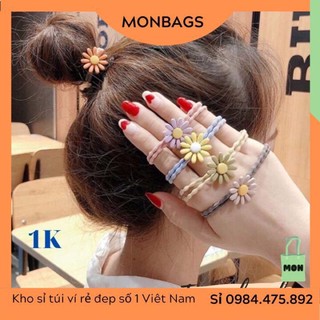 [GIÁ 1K]-Dây buộc tóc,dây chun cột tóc hoa cúc nhiều màu hottrend