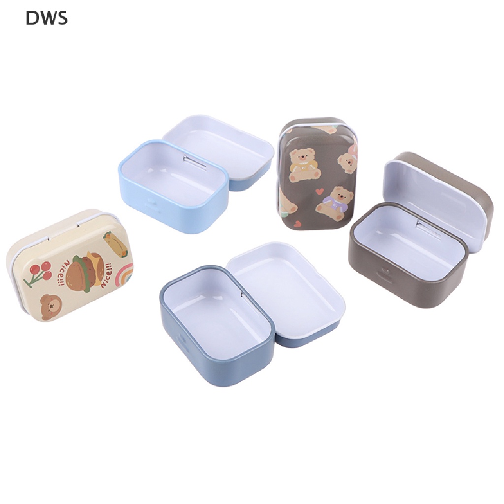 Dws Hộp Thiếc Mini Đựng Trang Sức / Đồng Xu / Đồ Trang Sức Hình Chú Gấu