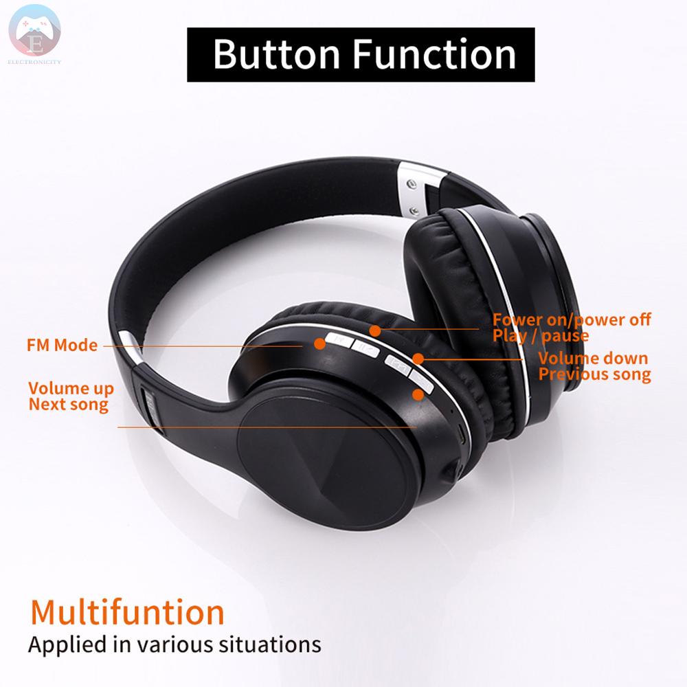 Ê BT 5.0 Wireless Sports Headphones B4 Foldable Headset Built-in 250mAh Rechargeable Battery Wireless Or Wired TF Card Slot USB Charging MP3 Earphones Compatible With Andriod iOS Windows For All Smartphones