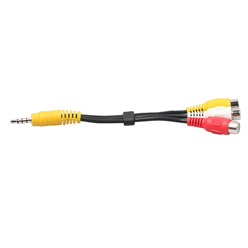 Đầu Nối Âm Thanh / Video Giắc Cắm 3.5mm Sang 3 RCA Màu Đen