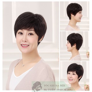Tóc giả nguyên đầu ❤️ 100% tóc thật ❤️ Tóc tém thật