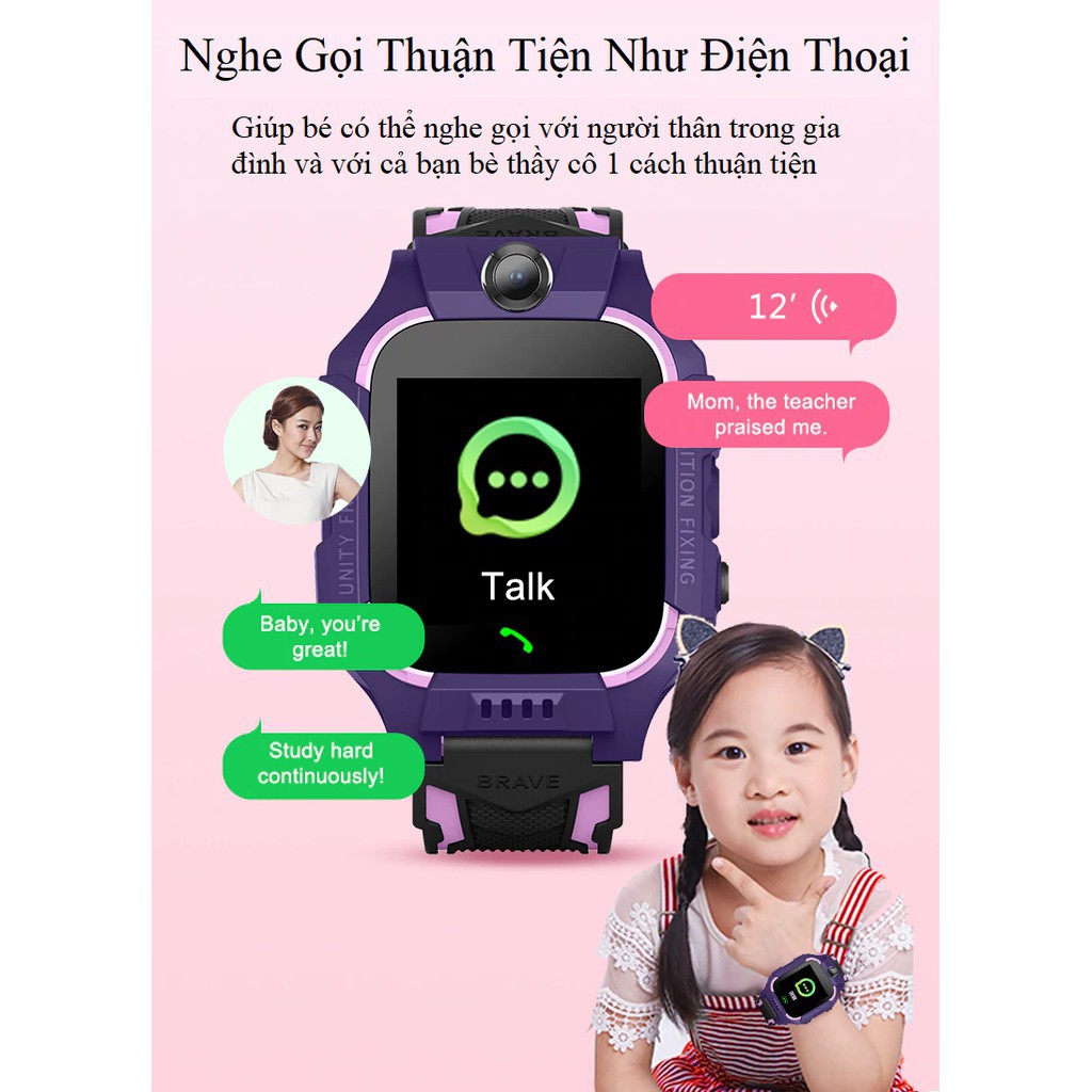 Đồng Hồ Định Vị Trẻ Em Z66 - Z6 Lắp được sim , Hỗ Trợ Camera chụp ảnh, Tích Hợp Đèn Pin Giao Diện Sử Dụng Tiếng Việt