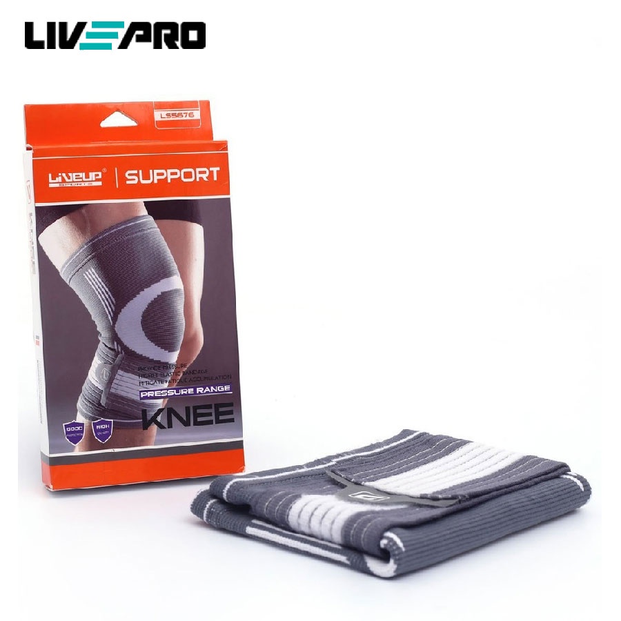 Băng đầu gối tập gym chất liệu cao cấp Liveup từ thương hiệu Livepro KNEE SUPPORT Liveup BRACE size S M