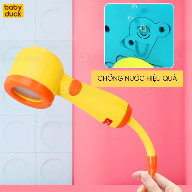 Sen tắm 3 chú vịt cao cấp, vừa làm đồ chơi phun nước, vừa làm sen tắm, đồ chơi nhà tắm cho bé