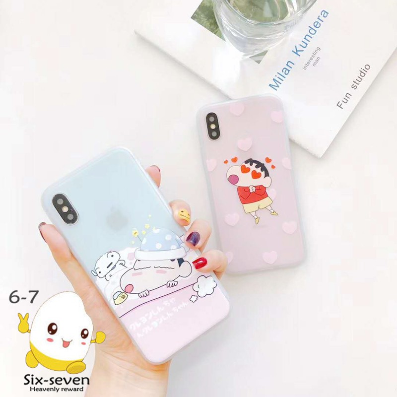 ốp điện thoại shin-chan dễ thương cho iphone xs max xr i6/6s i7 i8 plus