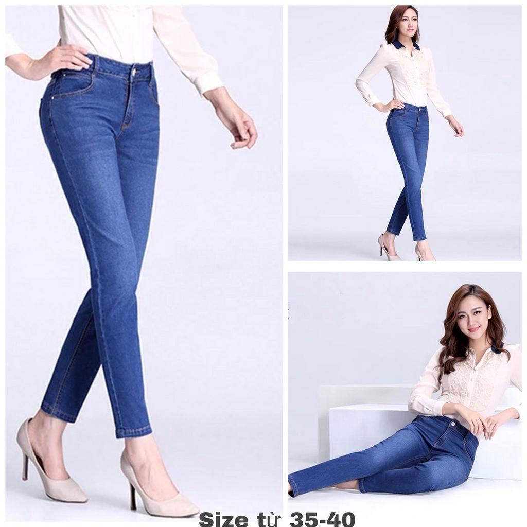 Quần jeans nữ biggsize Quần bò nữ skinny bbiggsize co giãn nhiều màu
