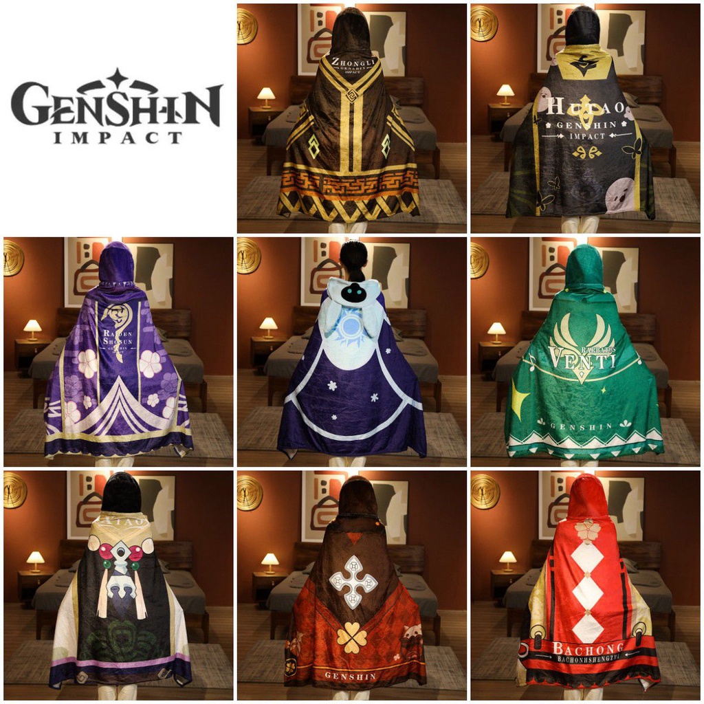 Genshin Impact Cryo Abyss Mage Cospaly Costume Cloak Hoodies Flannel Warm Easy Wear Coat Cape Blanket