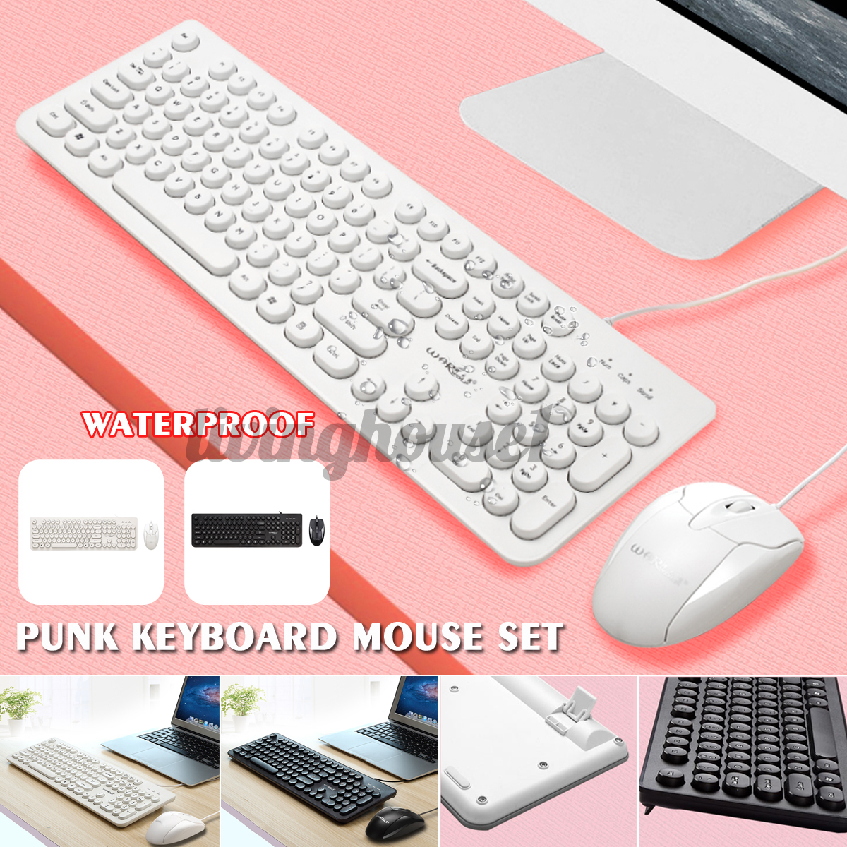 Bộ Bàn Phím Và Chuột Có Dây 104 Nút Bấm 3 Mức Dpi