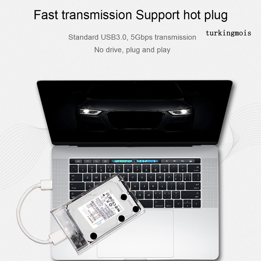 Hộp Đựng Ổ Cứng Ngoài Trong Suốt Có Cổng Usb 3.0 Tiện Dụng | BigBuy360 - bigbuy360.vn