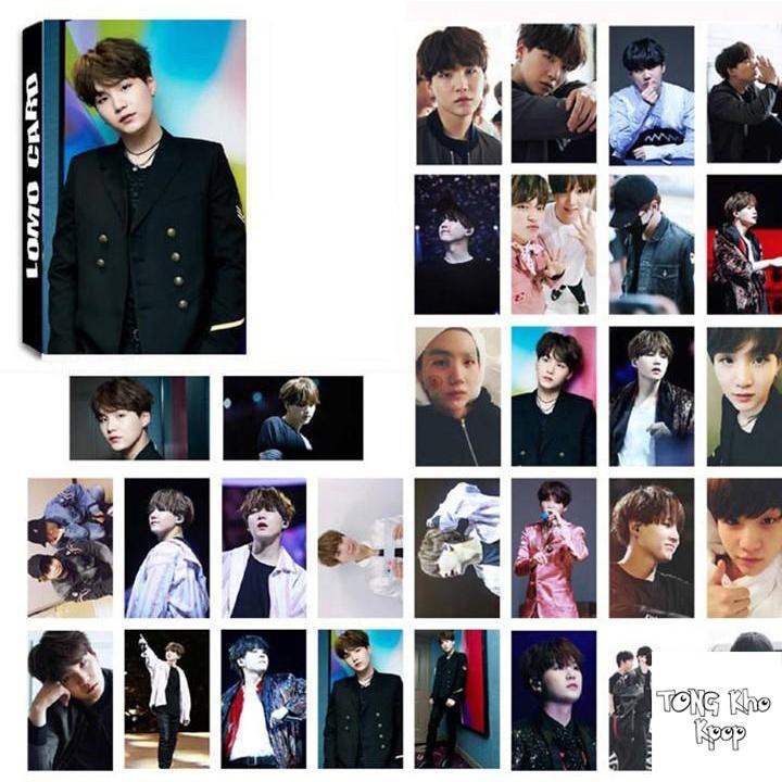 Hộp ảnh Lomo card BTS SUGA MẪU 1 album ảnh idol thần tượng Hàn Quốc