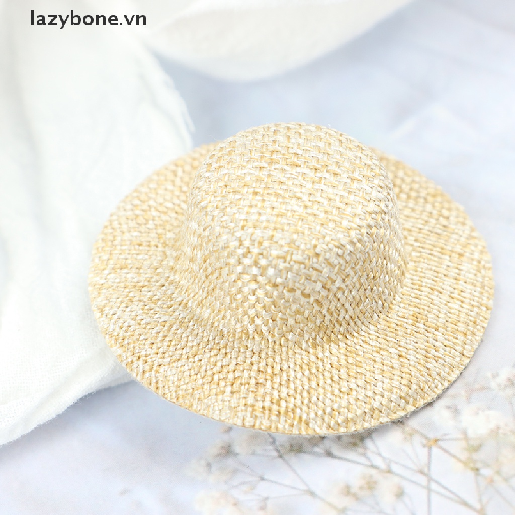 Bộ 2 Nón Rơm Đan Thủ Công Mini Trang Trí Nhà Búp Bê