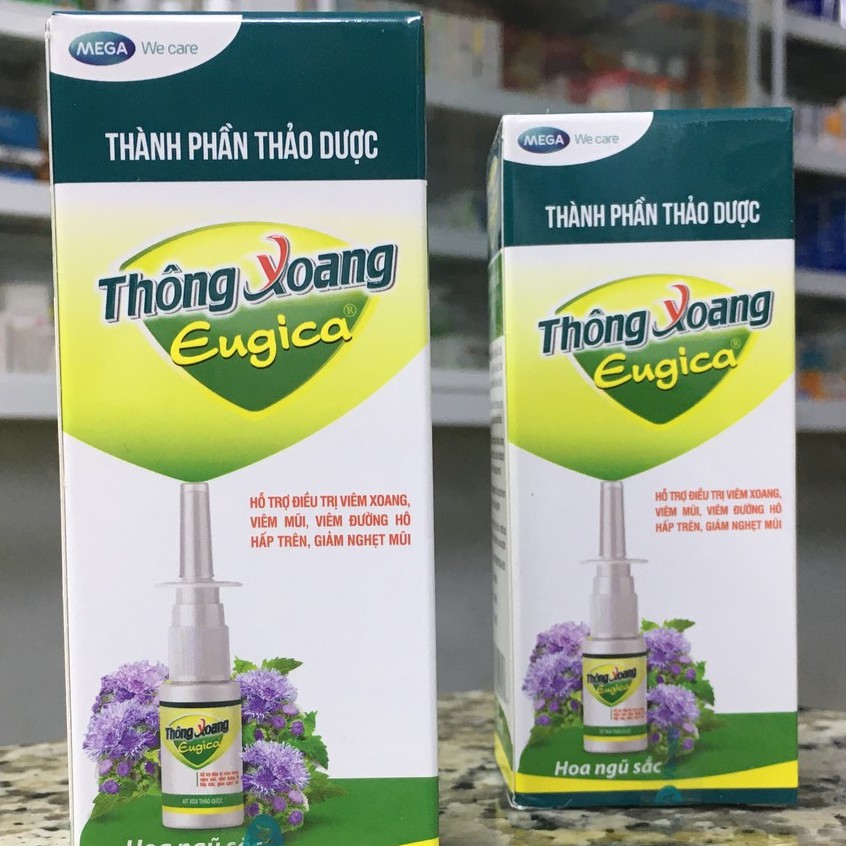 Xịt thông xoang Eugica – Hỗ trợ giảm viêm xoang mũi, viêm đường hô hấp trên, giảm nghẹt mũi (15ml)