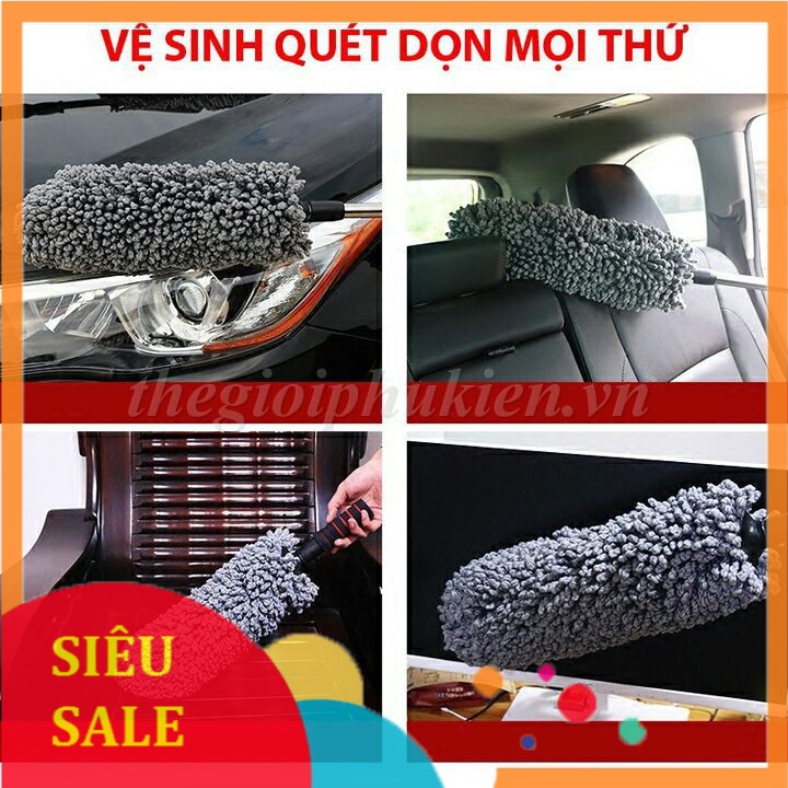 Chổi lau đa năng tròn vệ sinh nội, ngoại thất Ô tô, Xe hơi đa năng