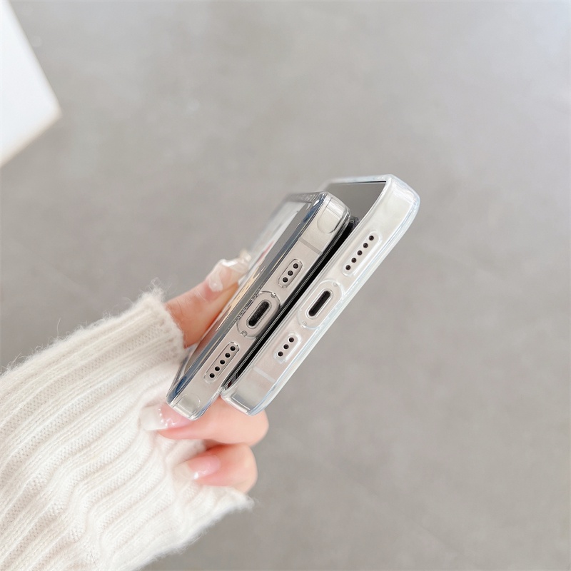 Ốp Điện Thoại Mềm Trong Suốt In Hình Gấu Trắng Cho iPhone 14 Plus Pro Max 13 12 11 Pro Max X XR XS Max 8 7 Plus SE 2020