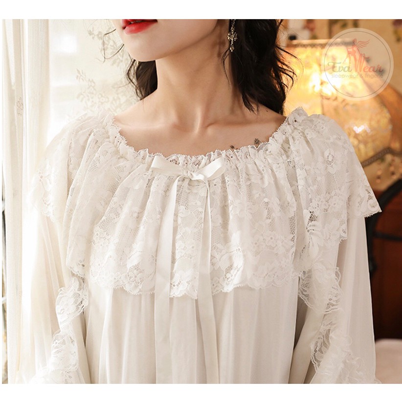 Váy ngủ tiểu thư  dáng vintage xinh xắn