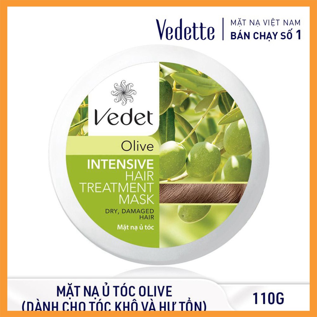 Mặt Nạ Ủ Tóc Olive 110g VEDETTE - PHỤC HỒI DÀNH CHO TÓC KHÔ & HƯ TỔN - TPMA260