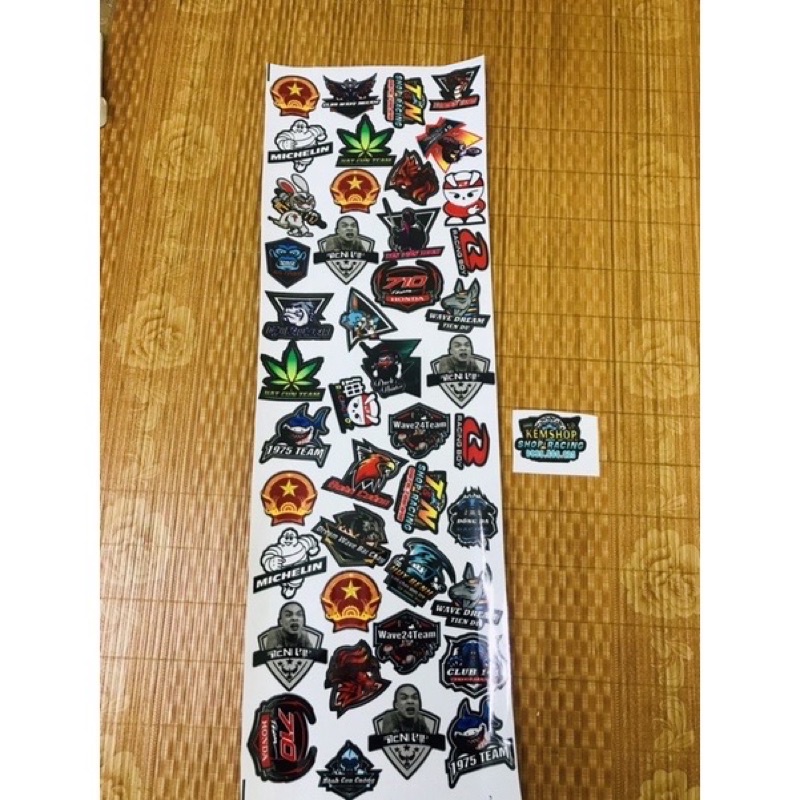 Một Bộ Tem Clup 43 Lô Gô Tem 3 Lớp Chống Nước Cực Chất