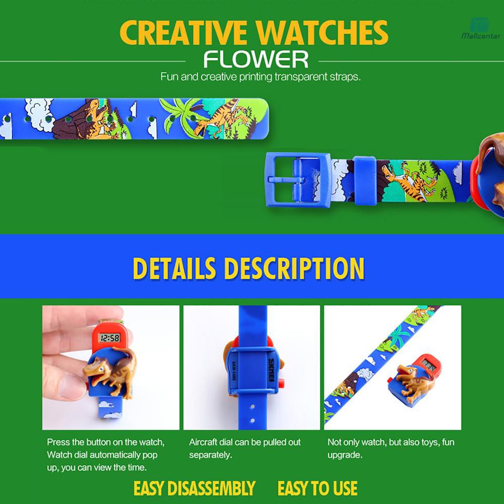Đồng Hồ Đeo Tay Kỹ Thuật Số 1468 Hình Khủng Long Vui Nhộn Dành Cho Bé | BigBuy360 - bigbuy360.vn