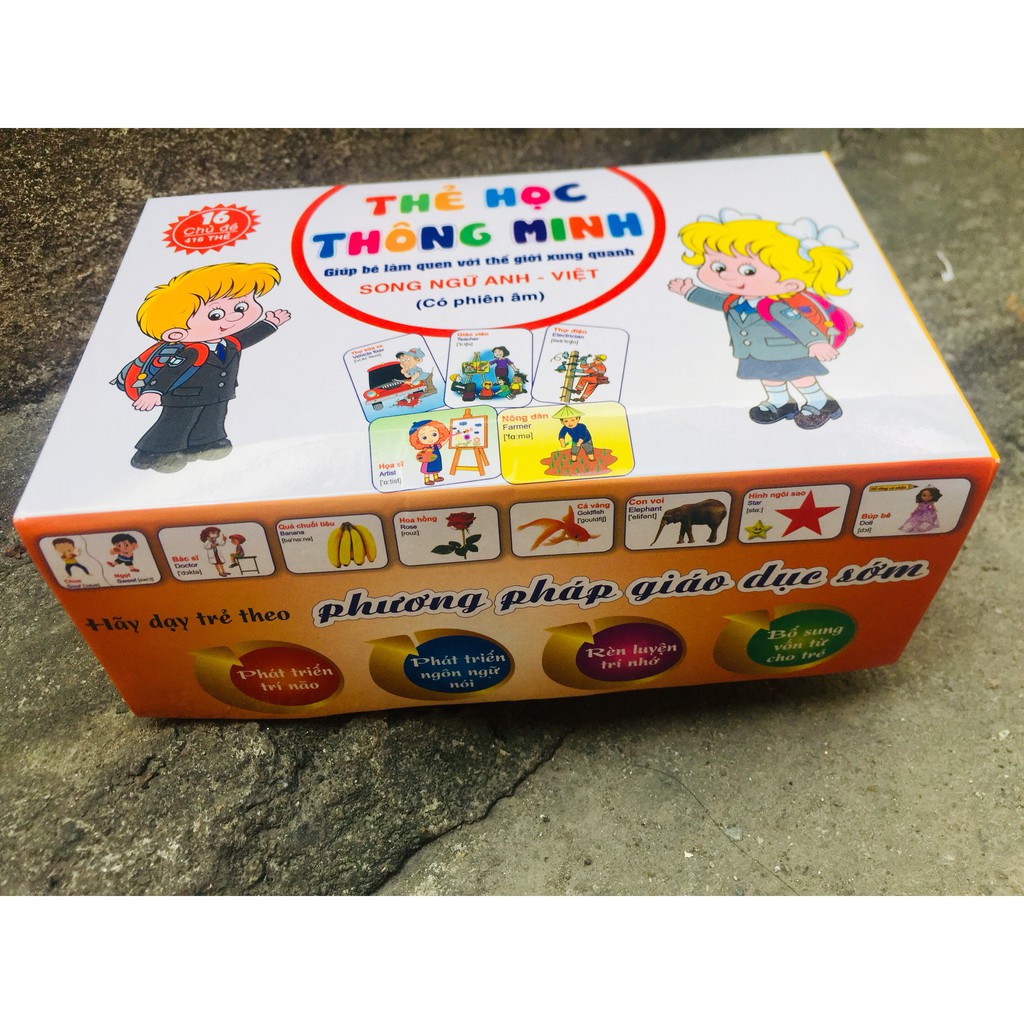 Flash Card Thẻ Học Thông Minh Cho Bé 10*7cm Thế Giới Xung Quanh 416 Thẻ