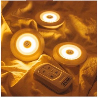 Đèn LED dán tường có điều khiển từ xa, hẹn giờ tiện lợi-Bộ 3 bóng đèn kèm điều khiển