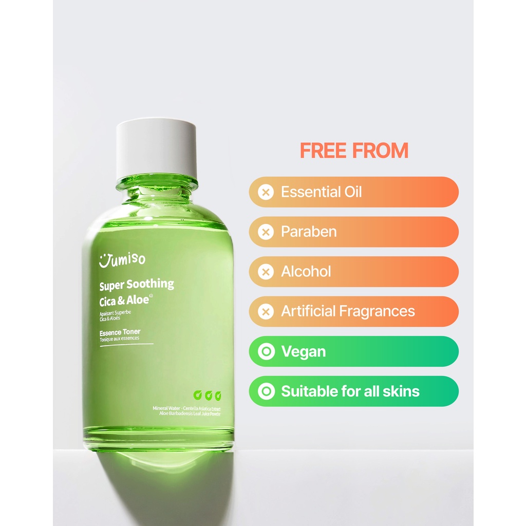 Nước cân bằng JUMISO 125ml tinh chất rau má và lô hội dưỡng ẩm tái tạo siêu dịu da