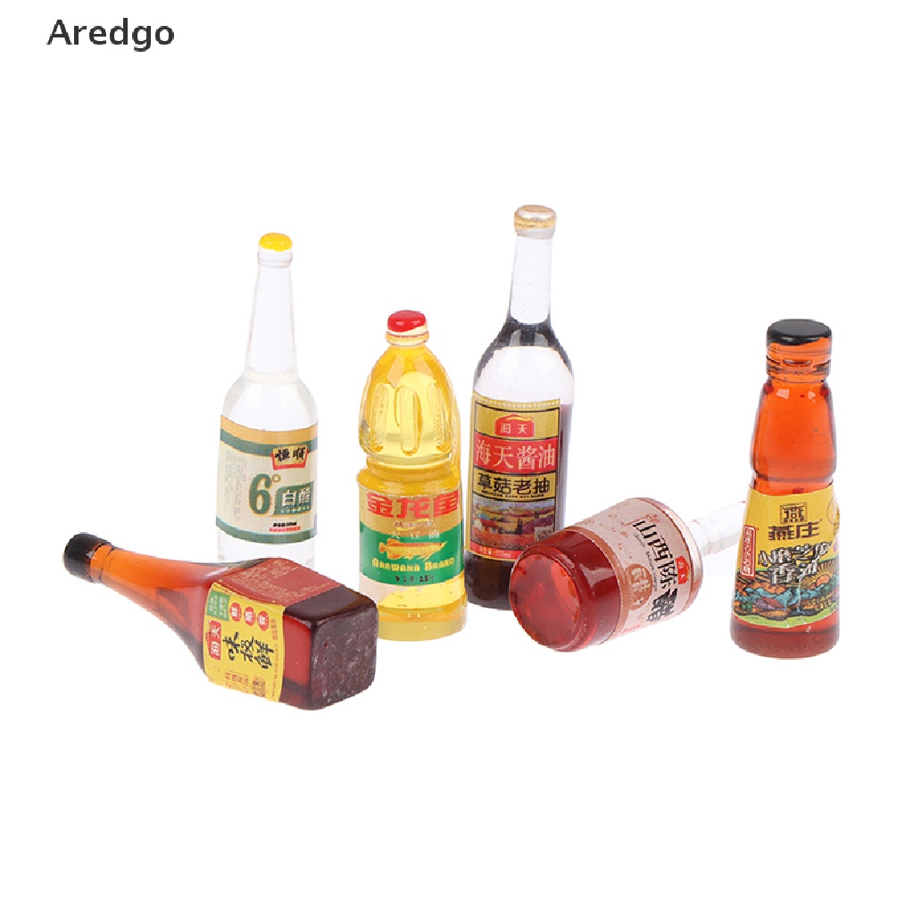 Set 6 lọ đựng gia vị tỉ lệ 1:12 cho nhà búp bê