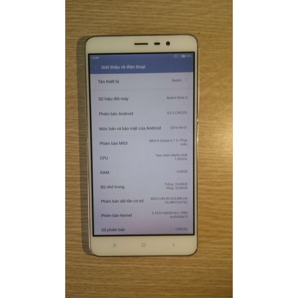 Điện thoại Xiaomi Redmi Note 3, ram 3G/32G chính hãng