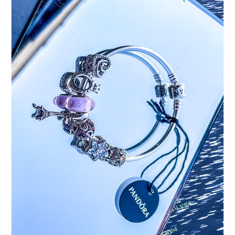 Set Vòng charm màu hồng bạc s925 Cao Cấp - Đông Bích silver
