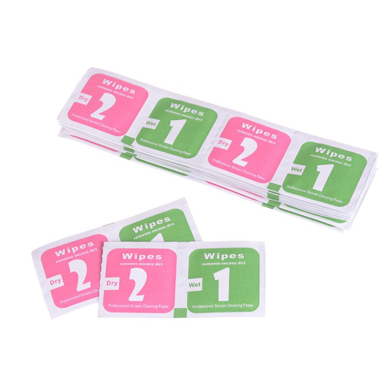 Khăn Giấy Ướt Và Khô Lau Kính Cường Lực Chuyên Nghiệp