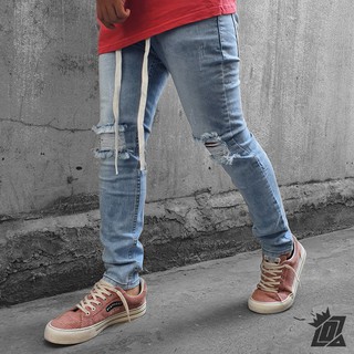 [Update]Quần Jean Zipper Rách Gối