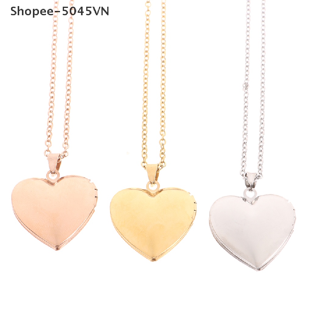 [rain] Vòng cổ Mặt Khung Ảnh Trái Tim Mở Được Cho Nam Và Nữ