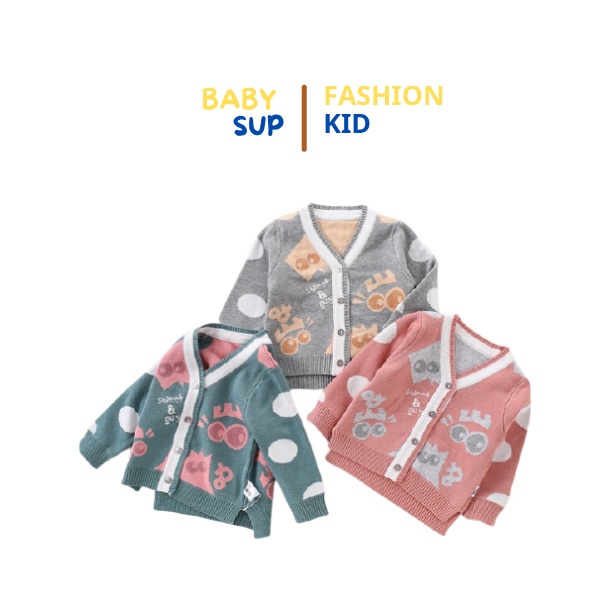 Áo len BABY SUP chât len mềm mịn cao cấp cho bé từ 0-3 tuổi ( có túi zip)