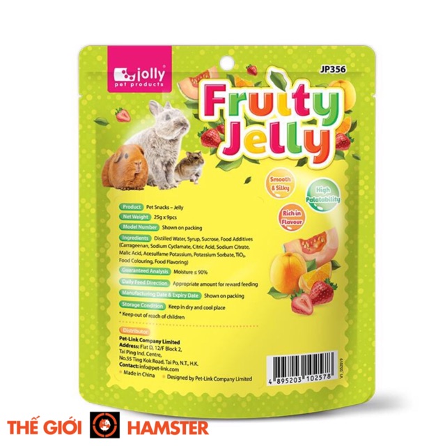 Thức ăn Hamster Thỏ Bọ thạch trái cây