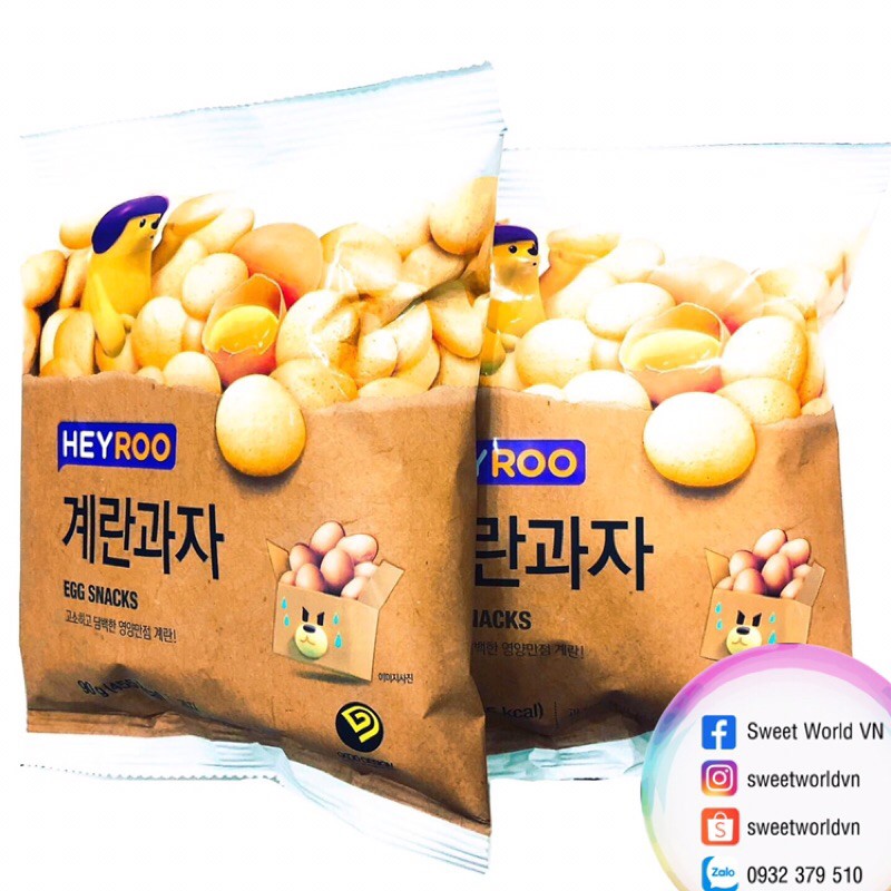 Snack trứng gà Heyroo (90g) - Hàn Quốc