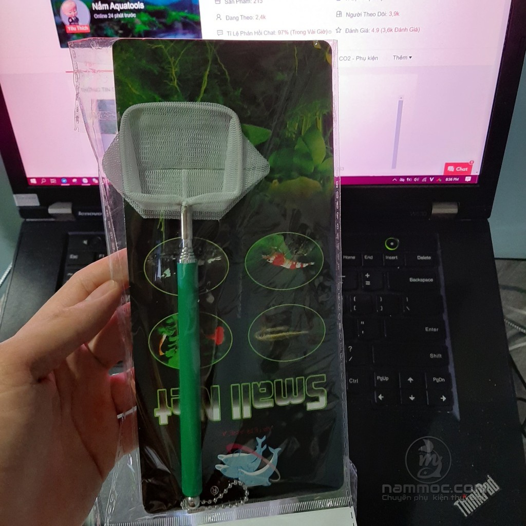 Vợt Tép 3D inox - Vợt Tép Xếp Khúc Nhỏ Gọn