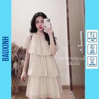 Váy bầu đuôi cá thiết kế dự tiệc công sở mùa hè, siêu mát Thấm Mồ Hôi Tốt