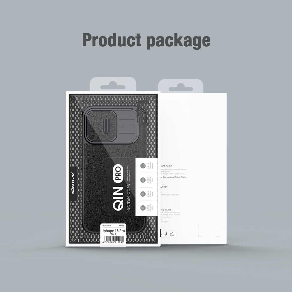 Bao da điện thoại Nillkin Qin Pro toàn diện nắp lật bảo vệ 360 độ thích hợp cho iPhone 13 pro Max / iPhone 13 pro