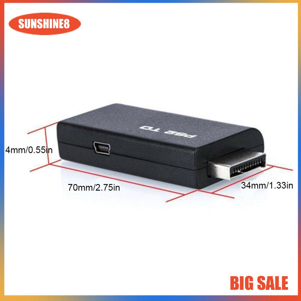 【SUN】Ps2 HDMIl tương thích Adapter Sturdy Stable PS2 sang HDMI-compatible Converter