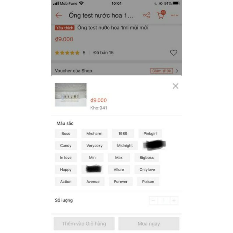 Nước hoa mỹ phẩm cho khách