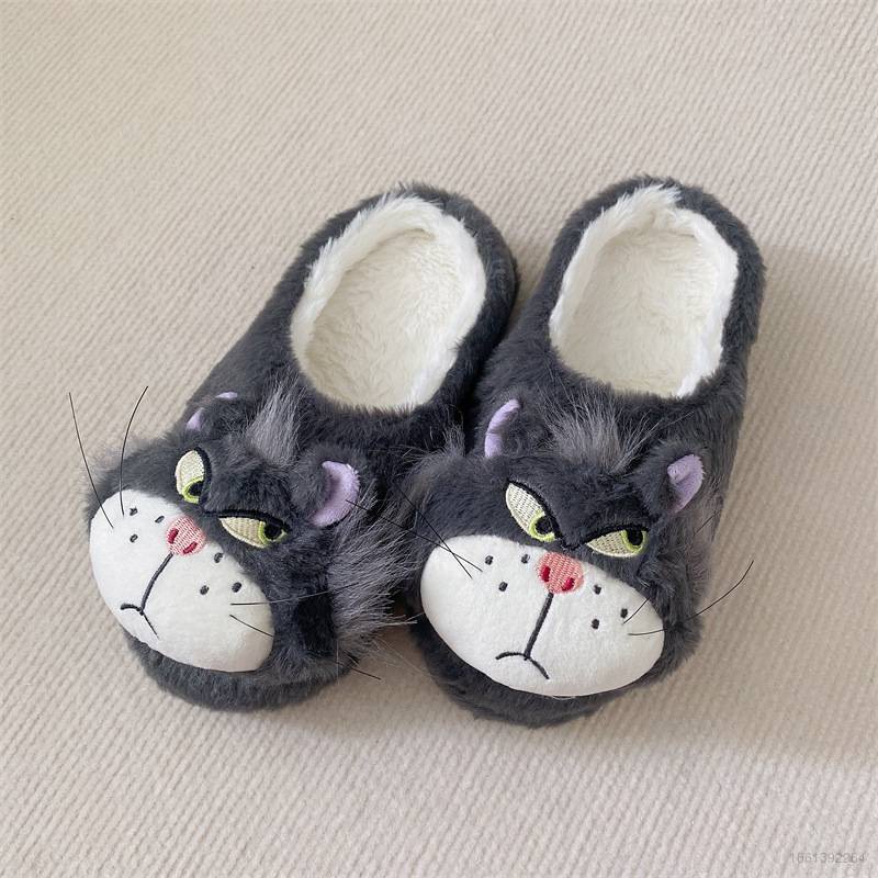 B &amp; M Dép Bông Đi Trong Nhà Đế Mềm Hình Mèo Lucifer disney The Aristocats Ấm Áp Mùa Thu Đông