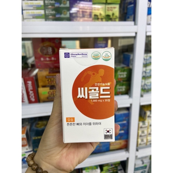 (Nhập Hàn Quốc) SEA GOLD CHAI 30 VIÊN – HỖ TRỢ BỔ SUNG CANXI VÀ VITAMIN D GIÚP XƯƠNG, RĂNG CHẮC KHỎE