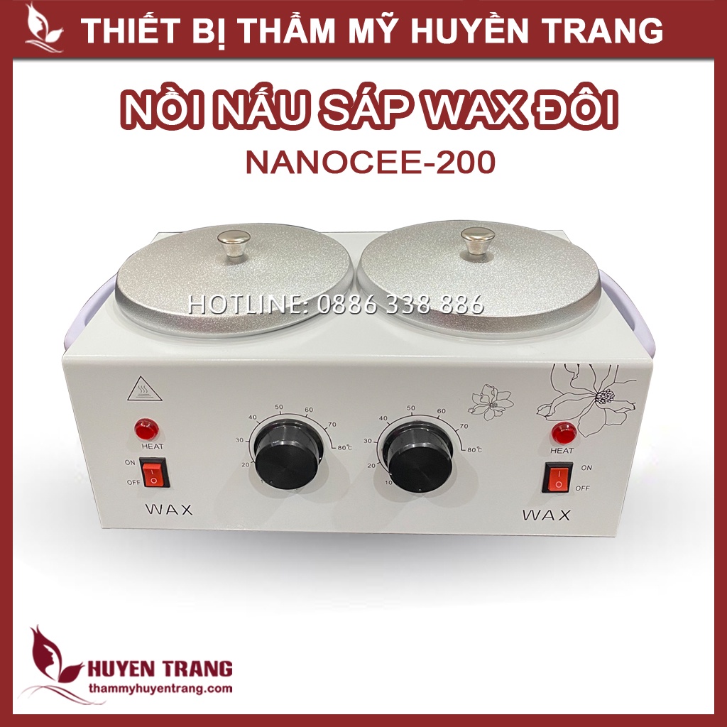 Nồi Nấu Sáp Wax Lông Chống Dính Radium HD238 (Nồi Đôi) - Thẩm Mỹ Huyền Trang NANOCEE