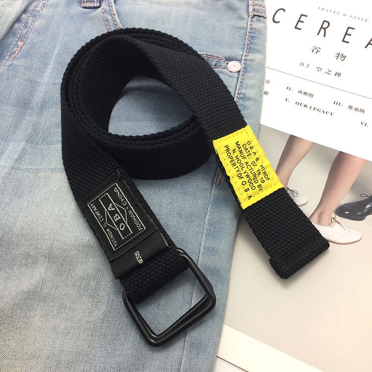 Thắt Lưng Nam Nữ BR Bằng Vải Punstore Đẹp- Dây Lưng Nam Nữ Unisex Mặt Kim Loại Dây Vải Hàn Quốc - BR