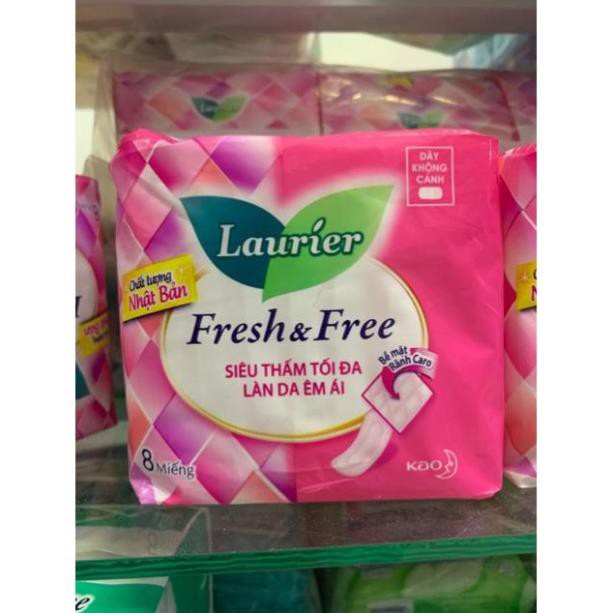 Băng vệ sinh Laurier Fresh and Free dày không cánh và Không Cánh 8 miếng