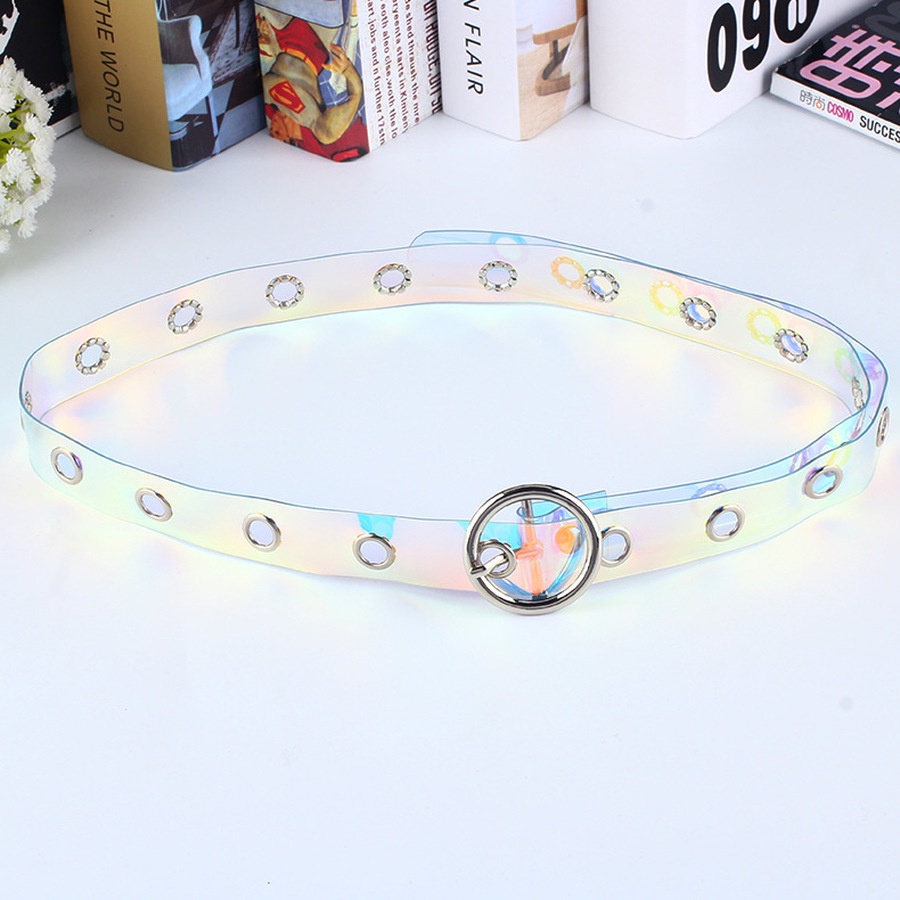 Thắt Lưng Trong Suốt Ánh Laser Nhiều Màu Sắc Thời Trang Phong Cách Hàn Quốc Cho Nữ