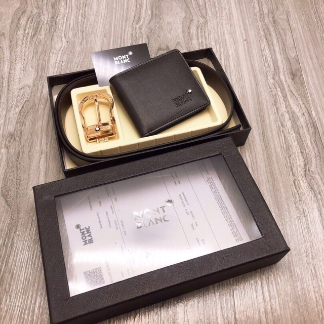 H*Set nịt + ví Mont blanc full box