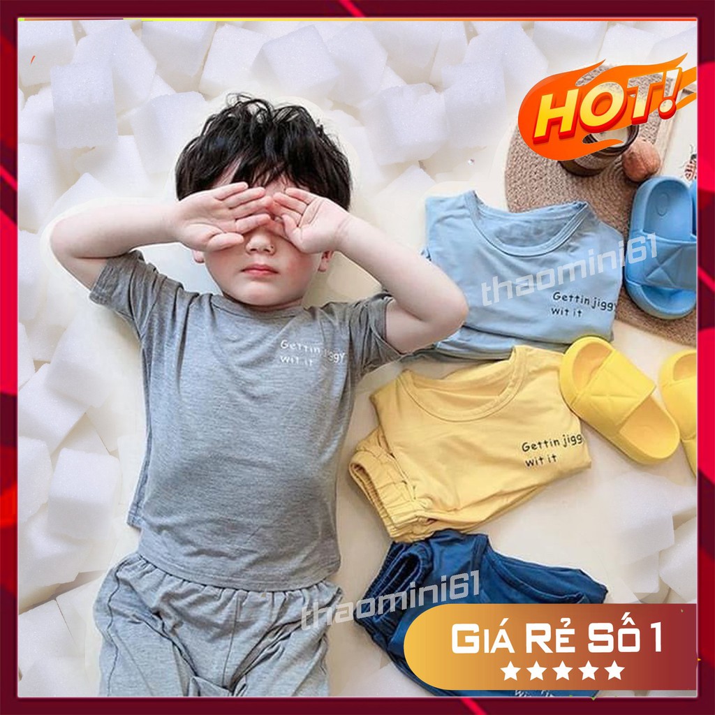 BỘ minky mom ⚡Hàng cao cấp ⚡ tay ngắn quần dài cho bé trai bé gái - bộ ngủ cho bé, size 8-18kg
